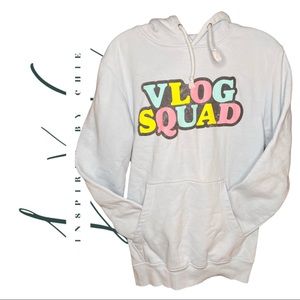 Fanjoy.co David Dobrik Vlog Squad Light Blue Hoodie Sweatshirt